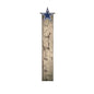 Wall growth chart designed to look like a vertical ruler, topped with a blue star, featuring measurements in inches.