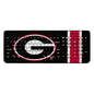 Long, black Georgia Bulldogs SOLID WORDMARK BLUETOOTH SPEAKER mat with a top-down view of a football field and play strategy design.