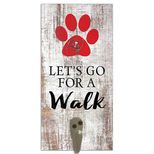 Buccaneers paw print dog leash hook.