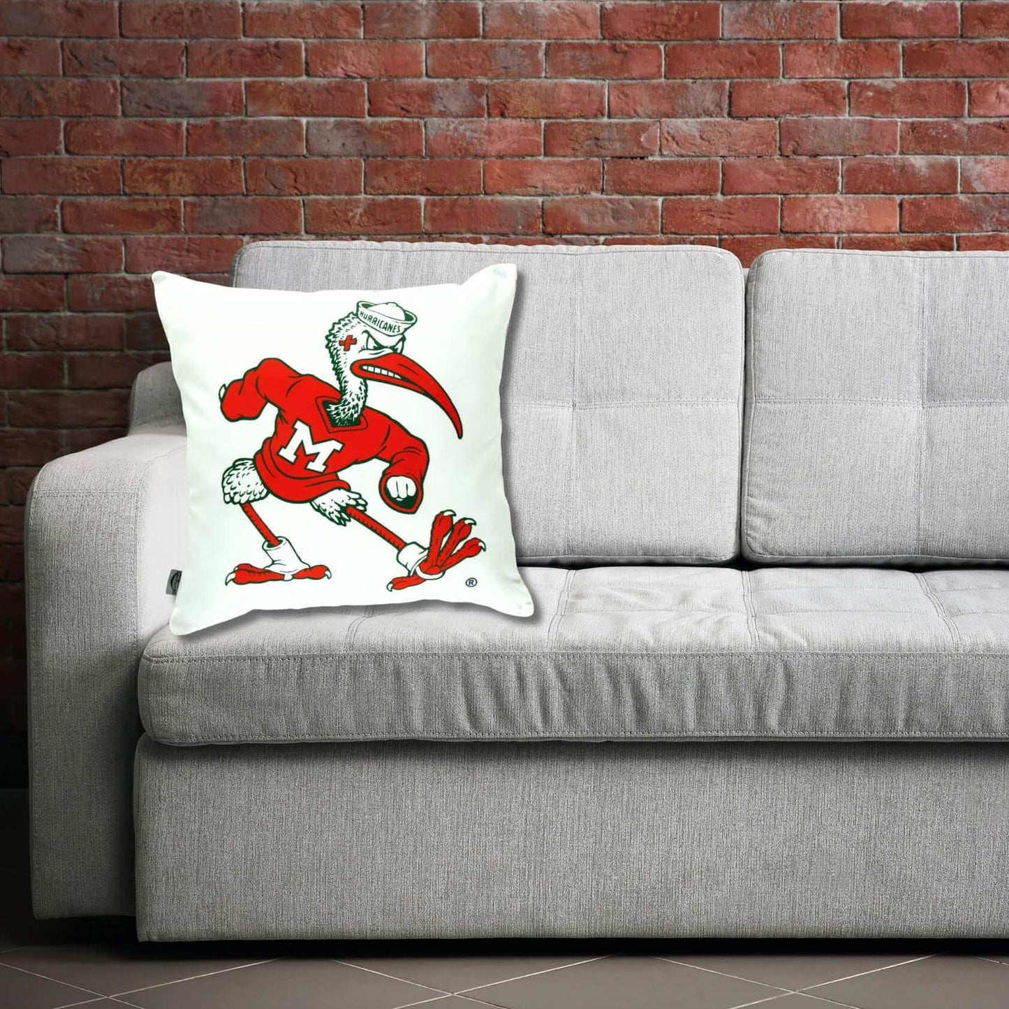 Miami Hurricanes Ibis Throw Pillow Cover