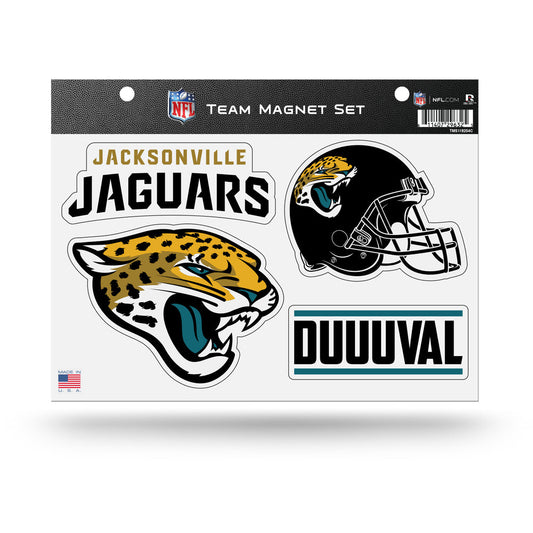 Jacksonville Jaguars 4 Piece Team Magnet Sheet Set 8.5x11 Inch Alternate Design