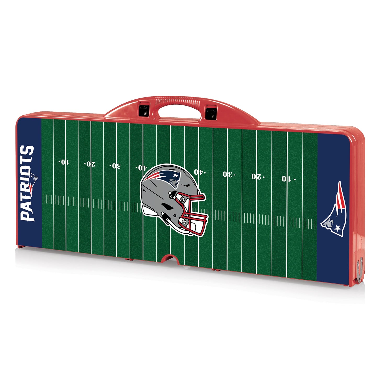 New England Patriots Football Field - Picnic Table Portable Folding Table with Seats