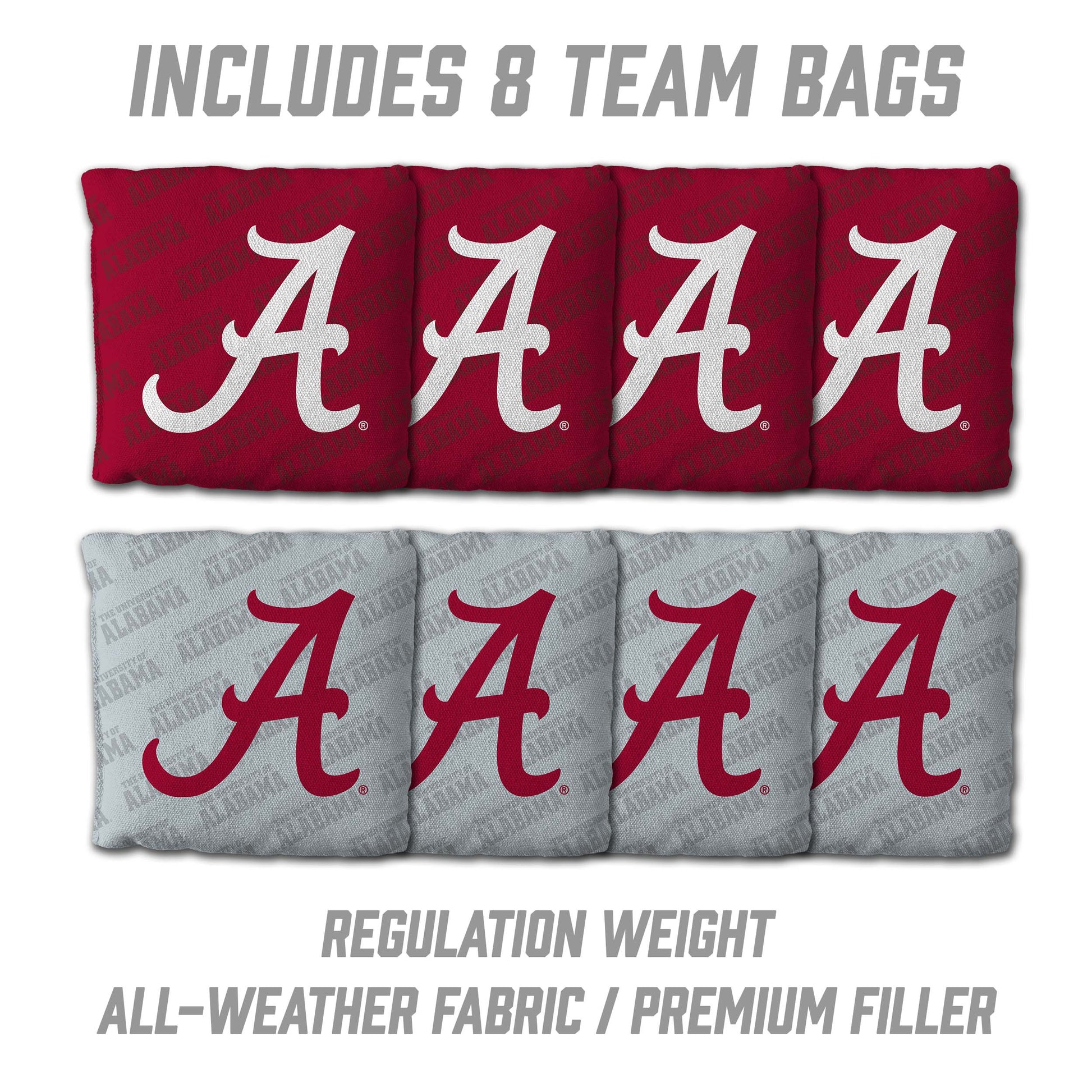 NCAA Alabama Crimson Tide 2' X 3' All-Wood Cornhole Set - Alt 3