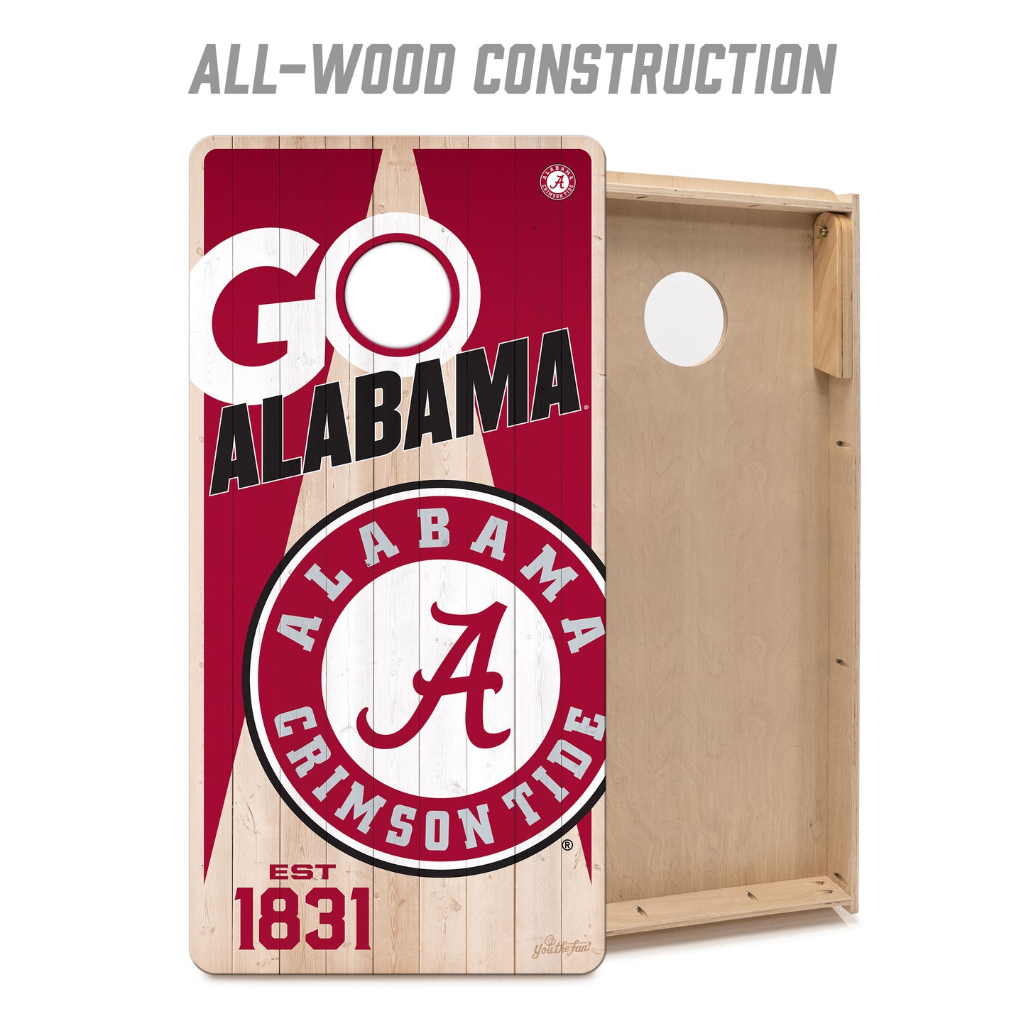 NCAA Alabama Crimson Tide 2' x 4' All-Wood Cornhole Set