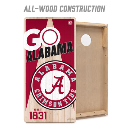 NCAA Alabama Crimson Tide 2' x 4' All-Wood Cornhole Set