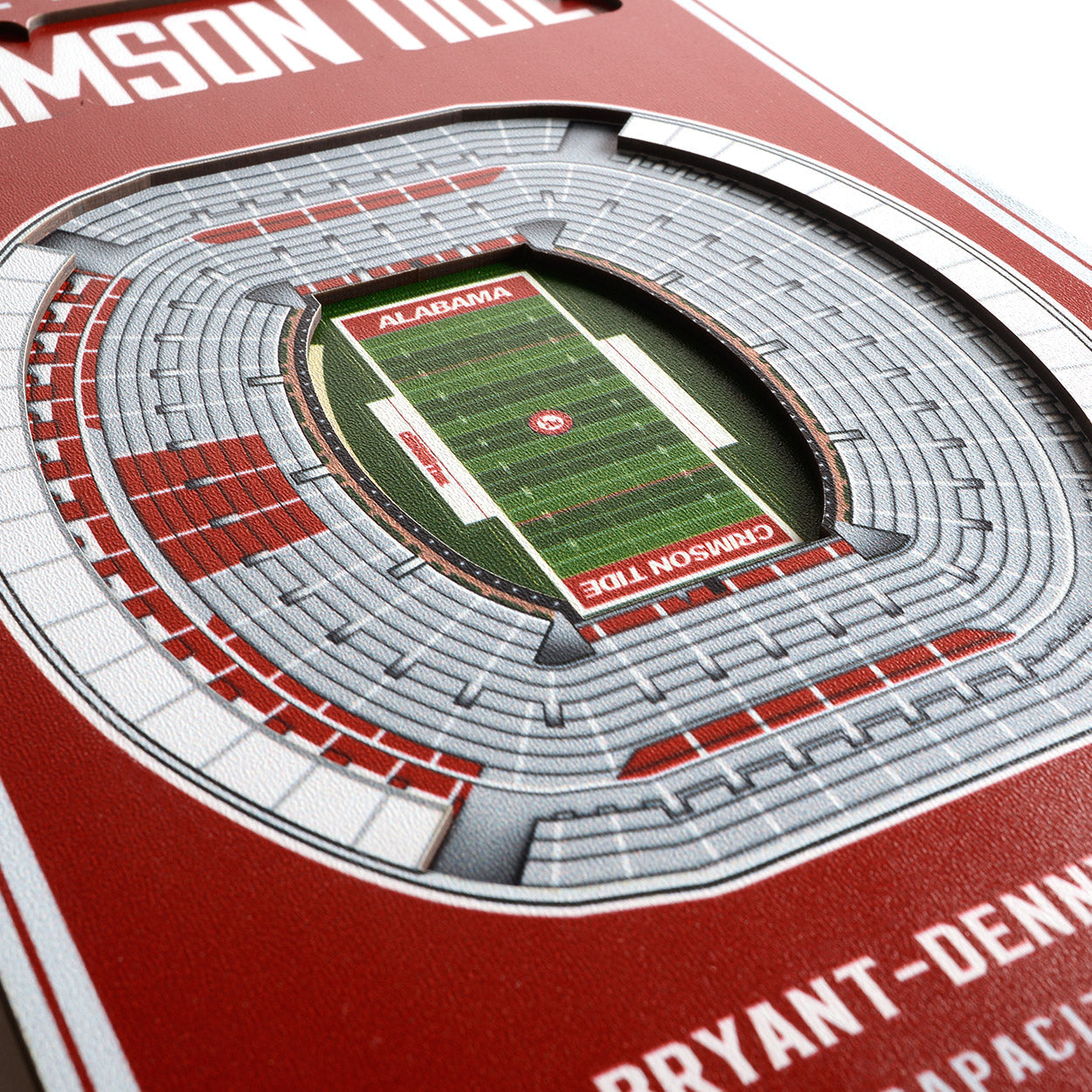 NCAA Alabama Crimson Tide 3D Stadium Banner 8' X 32'