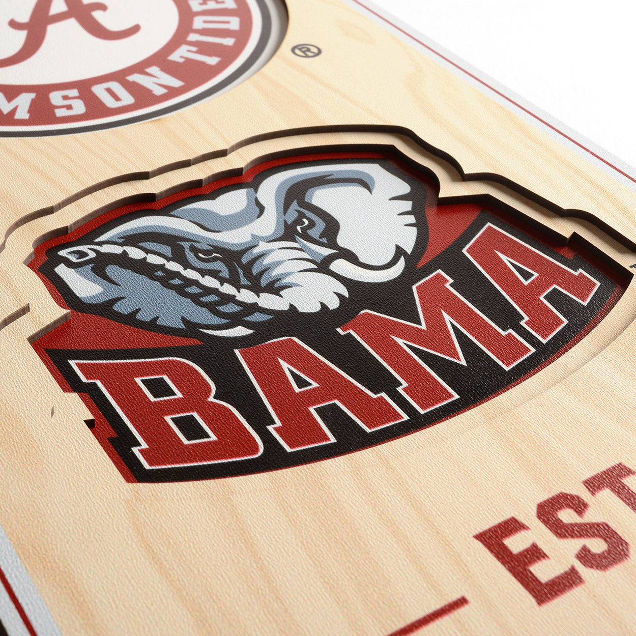 NCAA Alabama Crimson Tide 3D Stadium Banner 8' X 32'