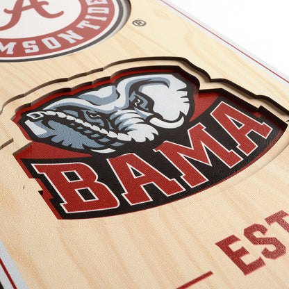 NCAA Alabama Crimson Tide 3D Stadium Banner 8' X 32'