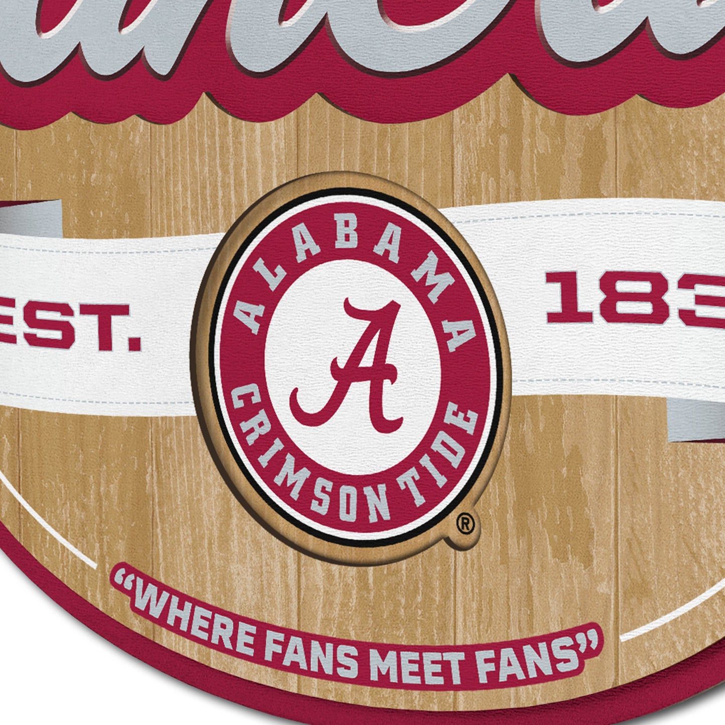 Alabama Crimson Tide Fan Cave Sign Alt 3