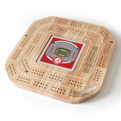 NCAA Alabama Crimson Tide StadiumView Cribbage