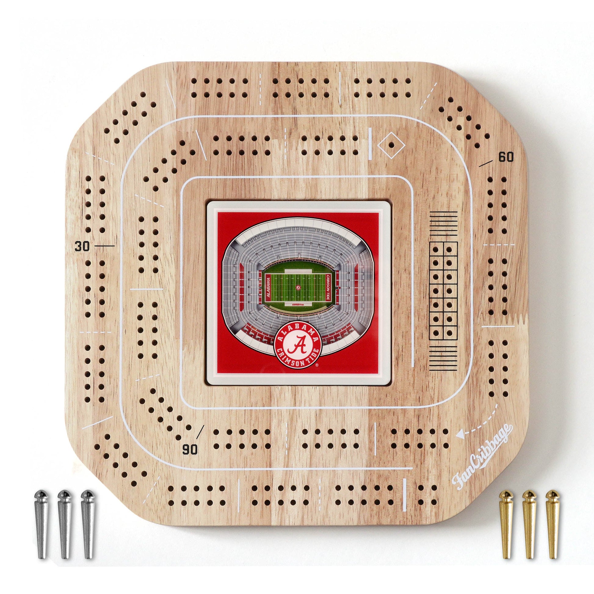 NCAA Alabama Crimson Tide StadiumView Cribbage