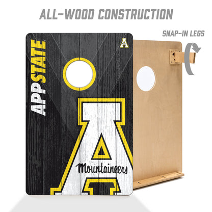 NCAA Appalachian State Mountaineers 2' X 3' All-Wood Cornhole Set - Alt 2