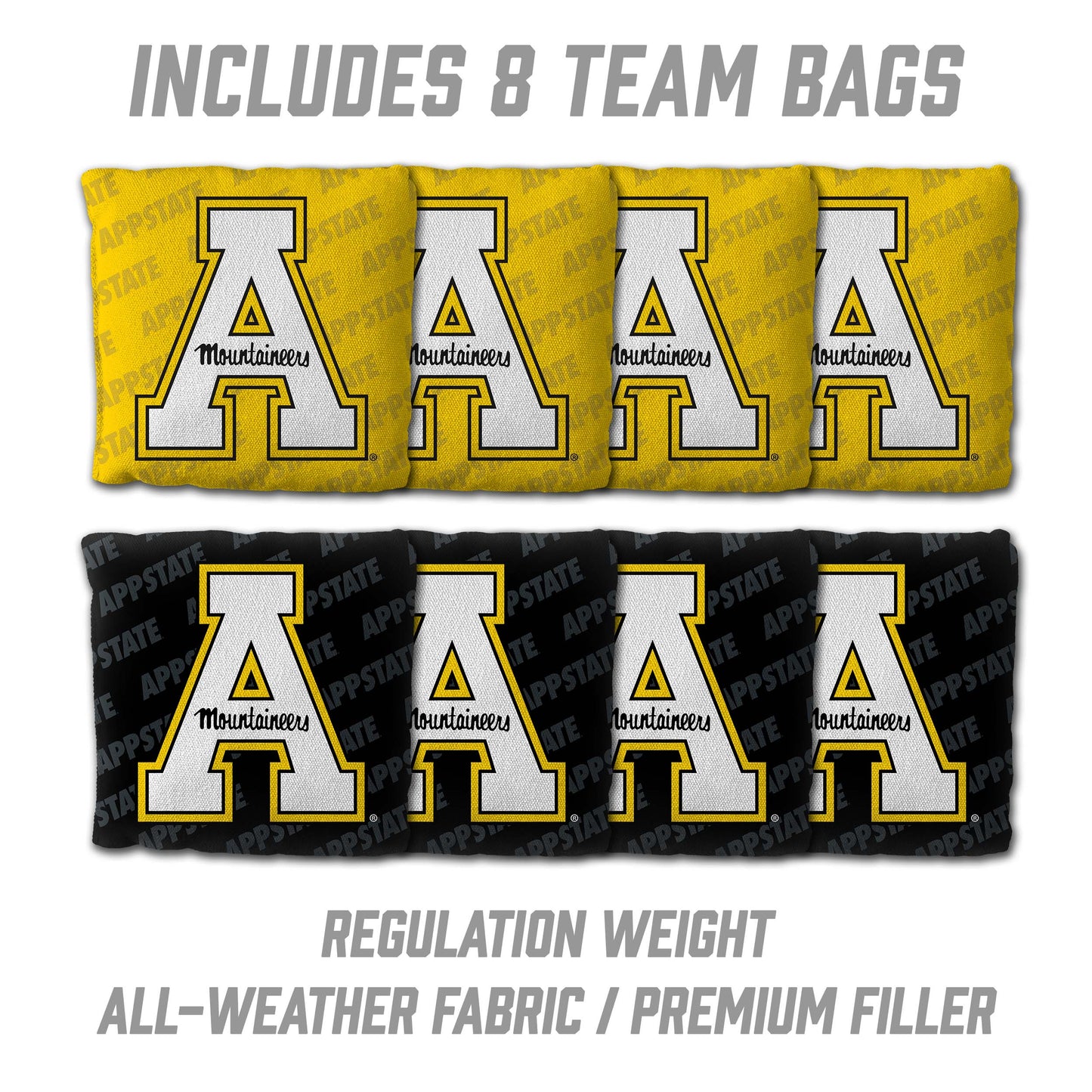 NCAA Appalachian State Mountaineers 2' X 3' All-Wood Cornhole Set - Alt 3