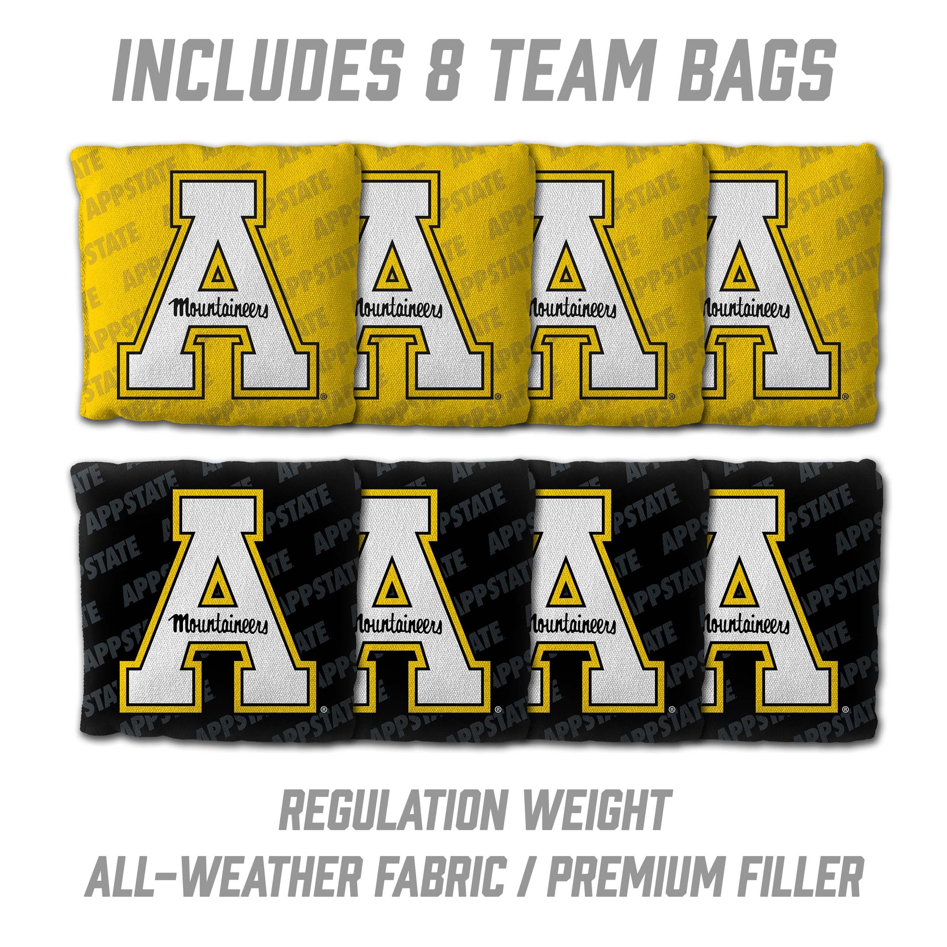 NCAA Appalachian State Mountaineers 2' X 3' All-Wood Cornhole Set - Alt 3