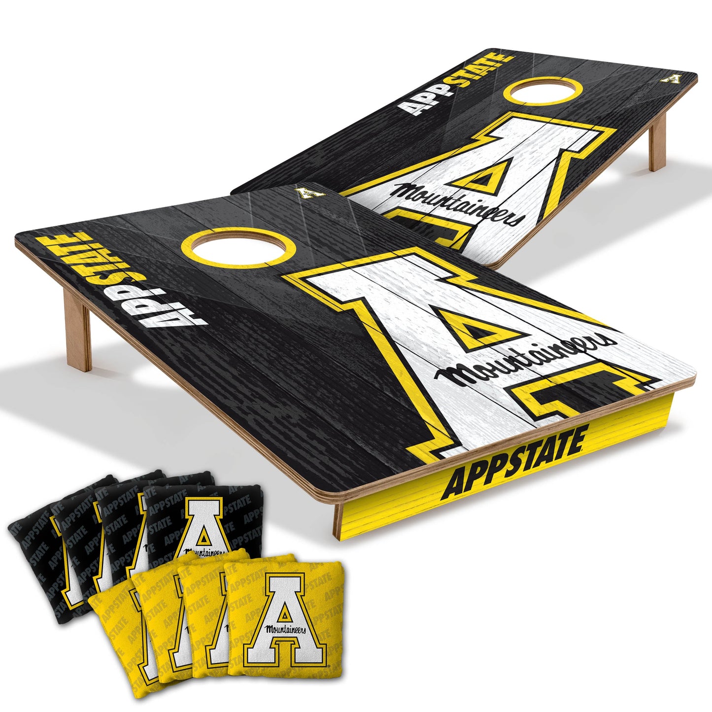 NCAA Appalachian State Mountaineers 2' X 3' All-Wood Cornhole Set-main