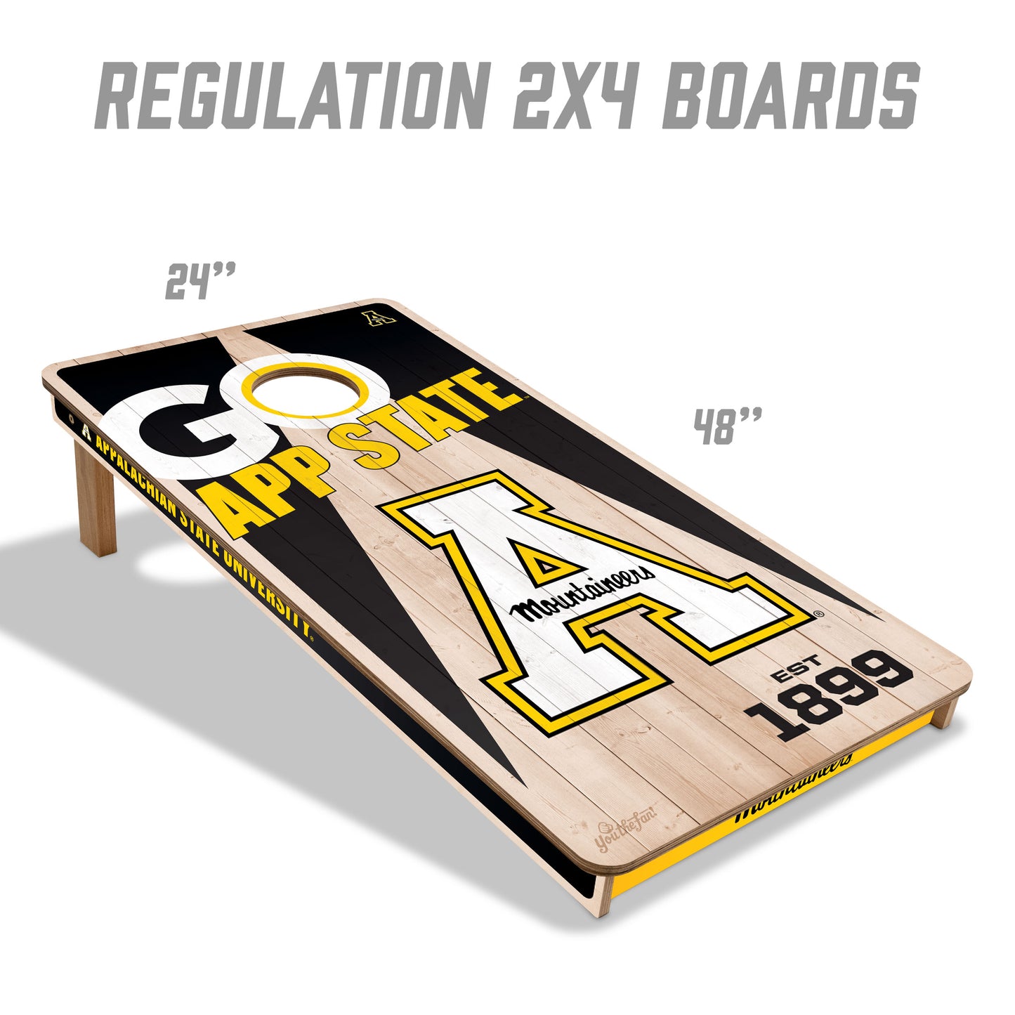 NCAA Appalachian State Mountaineers 2' x 4' Slogan Series Cornhole