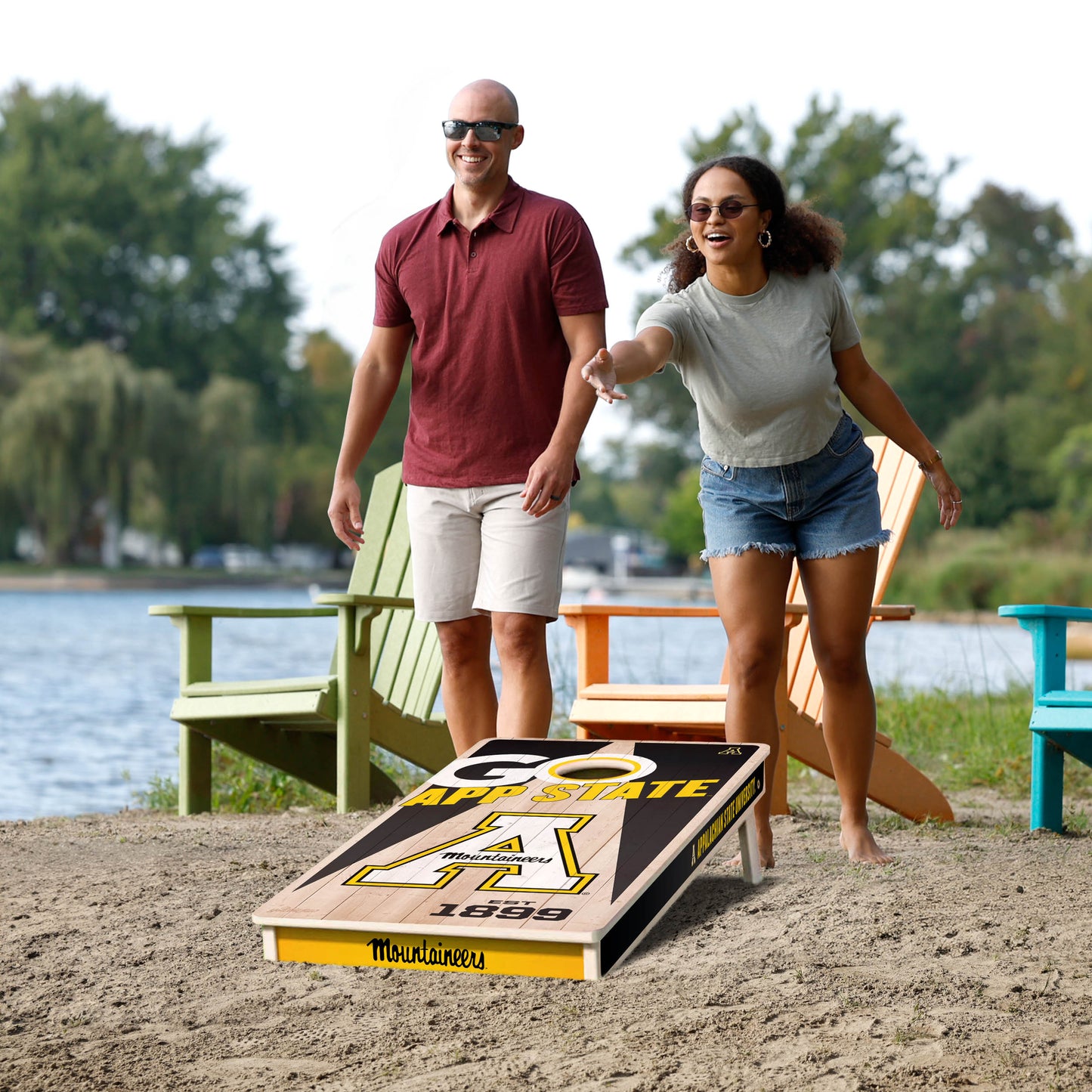 NCAA Appalachian State Mountaineers 2' x 4' Slogan Series Cornhole