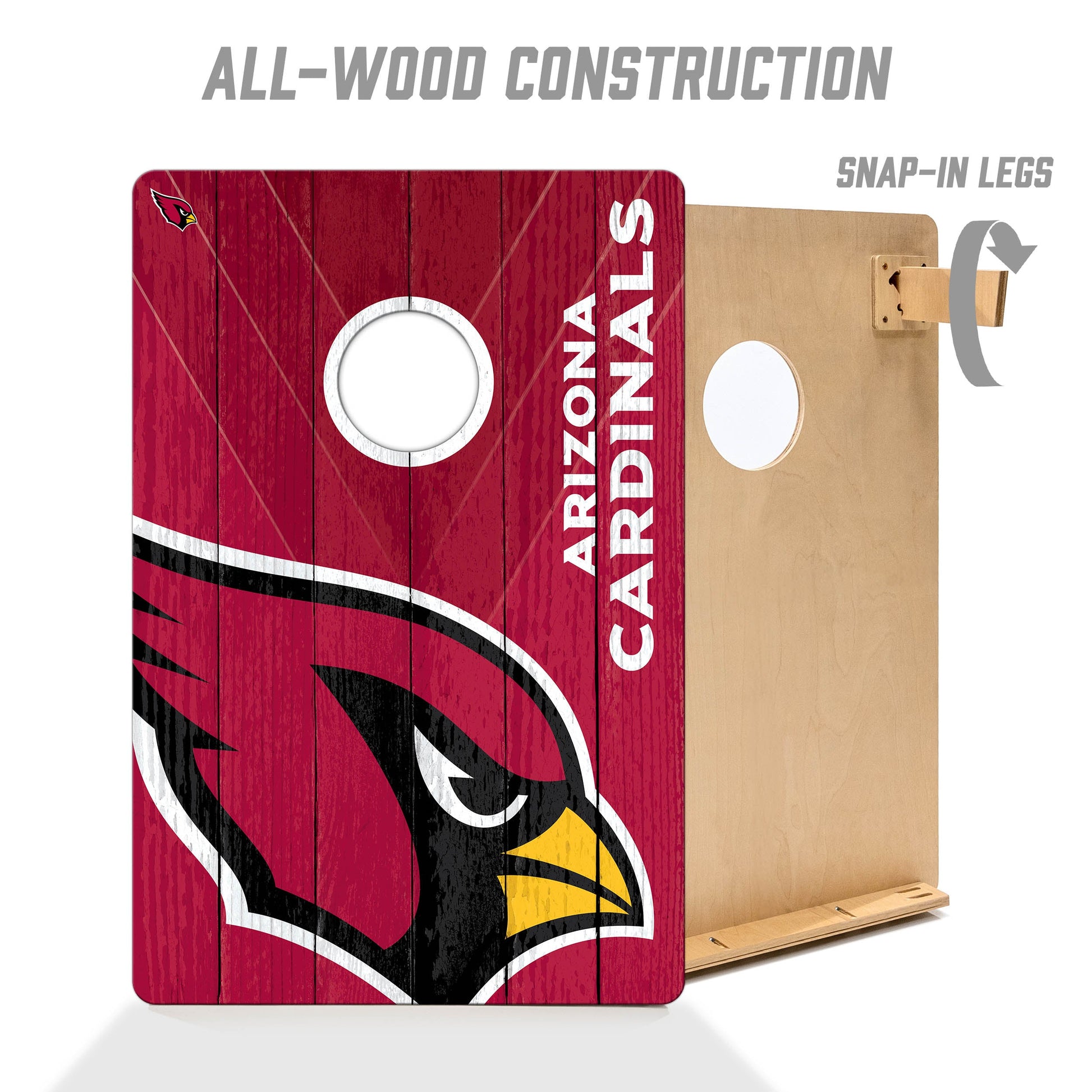 NFL Arizona Cardinals 2' X 3' All-Wood Cornhole Set - Alt 2
