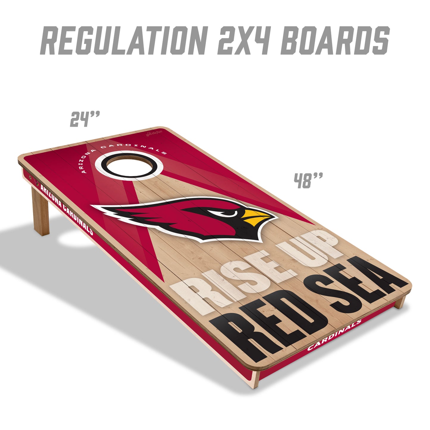 NFL Arizona Cardinals 2' x 4' All-Wood Cornhole Set