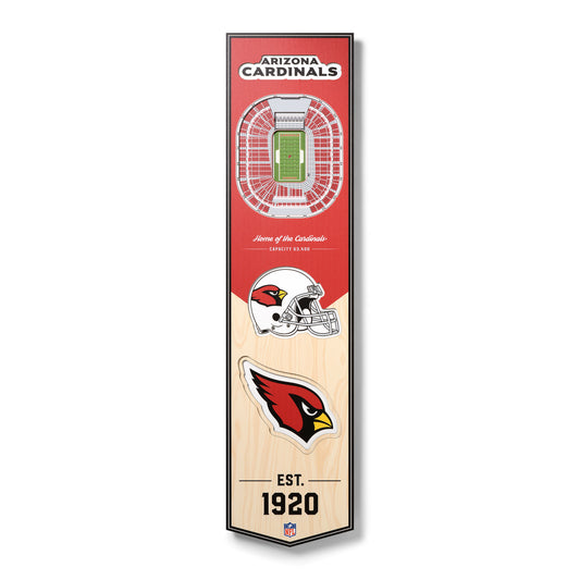 NFL Arizona Cardinals 3D Stadium Banner 8' X 32'