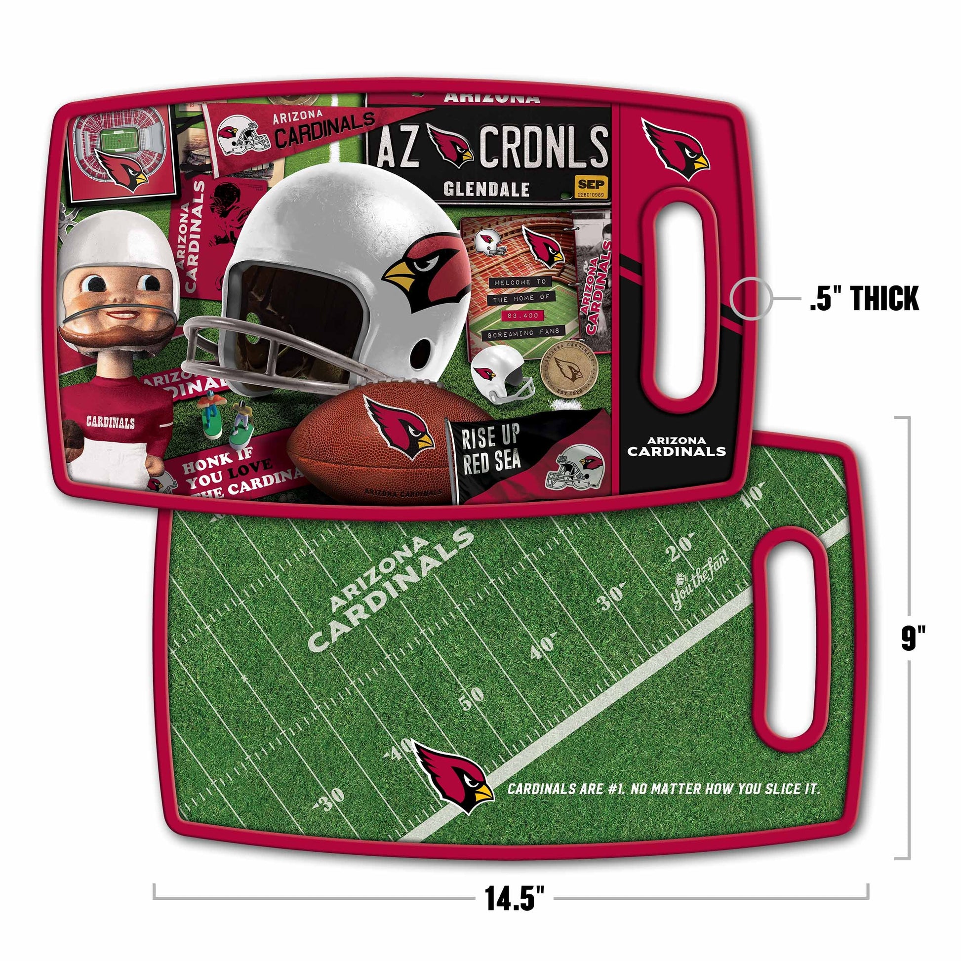Arizona Cardinals Retro Series Cutting Board Alt 1