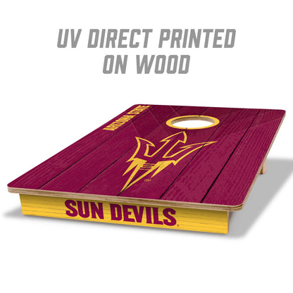 NCAA Arizona State Sun Devils 2' X 3' All-Wood Cornhole Set - Alt 1