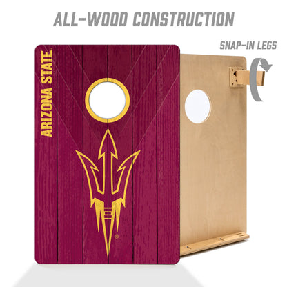 NCAA Arizona State Sun Devils 2' X 3' All-Wood Cornhole Set - Alt 2