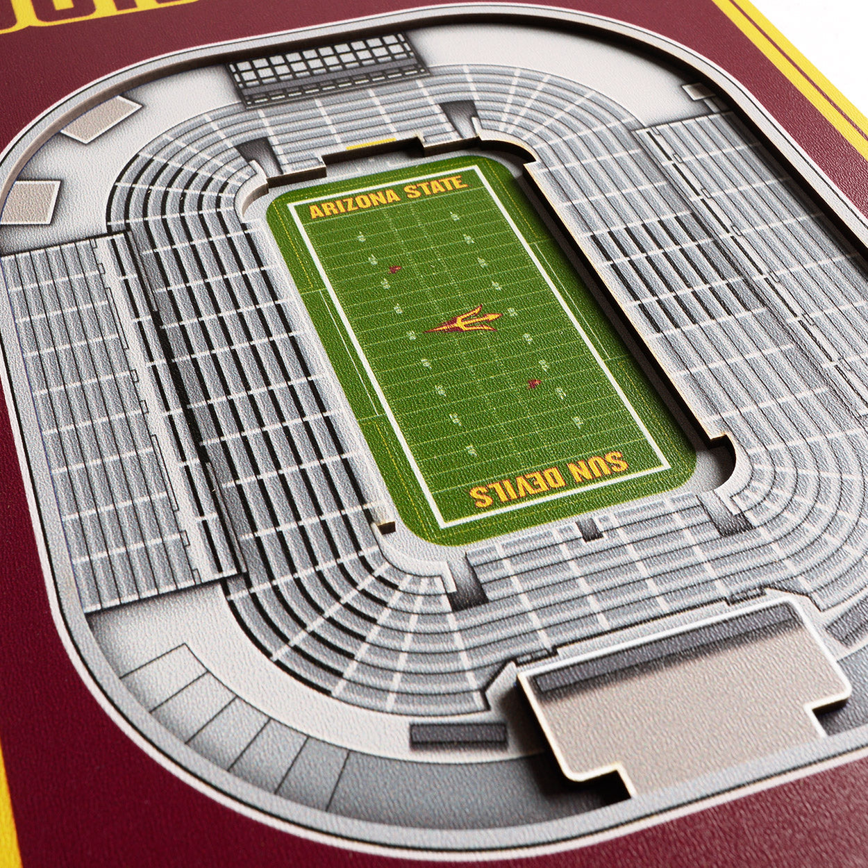 NCAA Arizona State Sun Devils 3D Stadium Banner 8' X 32'