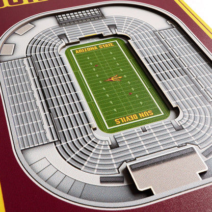 NCAA Arizona State Sun Devils 3D Stadium Banner 8' X 32'
