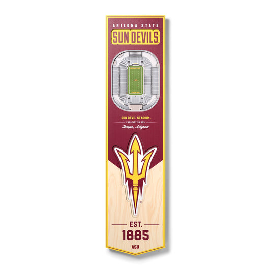 NCAA Arizona State Sun Devils 3D Stadium Banner 8' X 32'