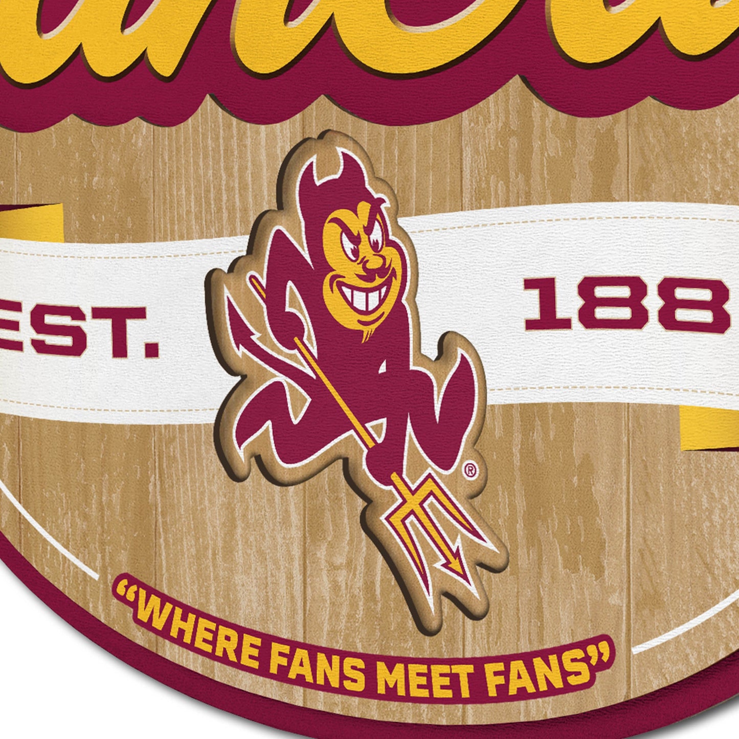 Arizona State Sun Devils Fan Cave Sign Alt 3
