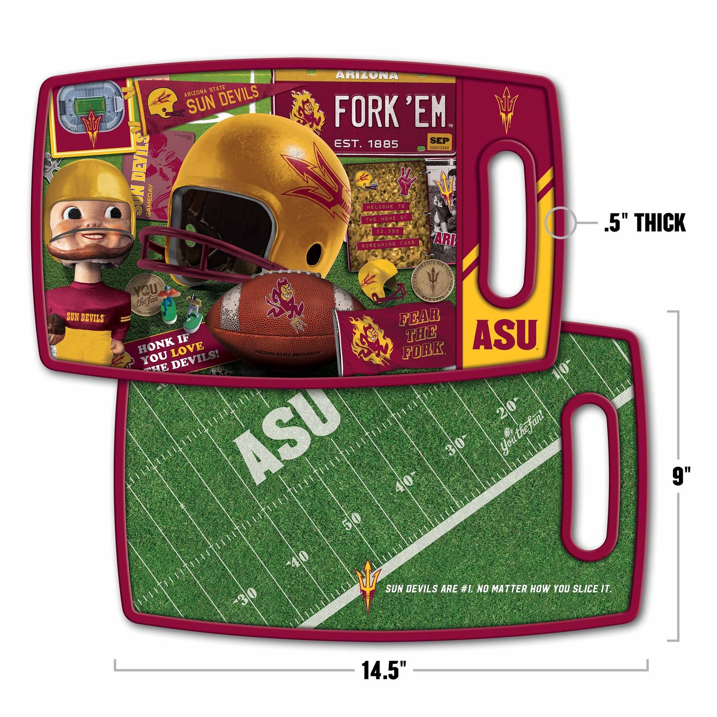 Arizona State Sun Devils Retro Series Cutting Board Alt 1