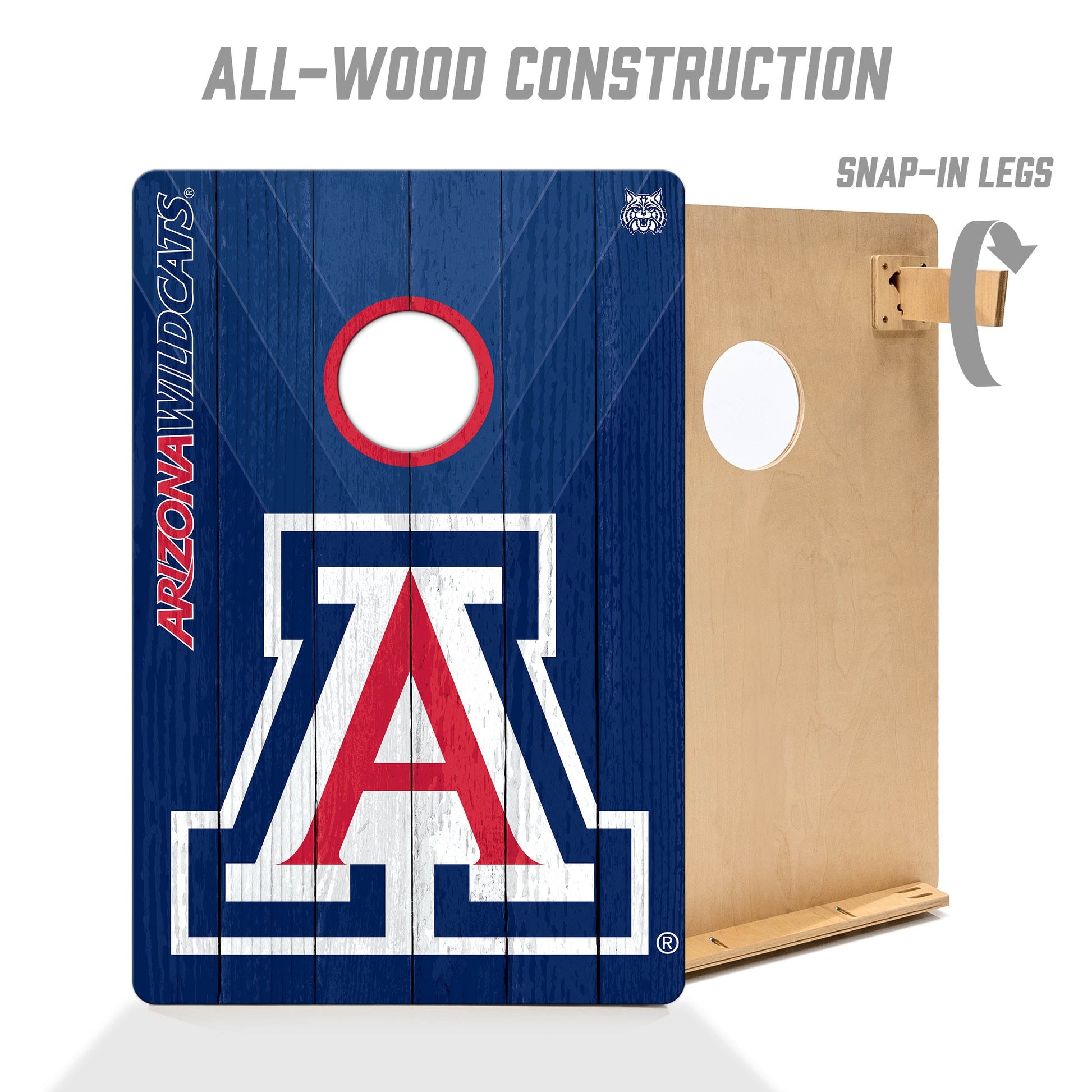 NCAA Arizona Wildcats 2' X 3' All-Wood Cornhole Set - Alt 2