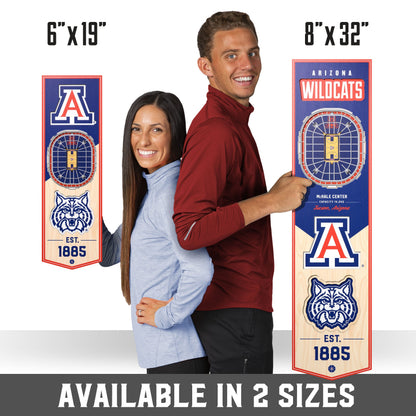 NCAA Arizona Wildcats 3D Stadium Banner 8' X 32'