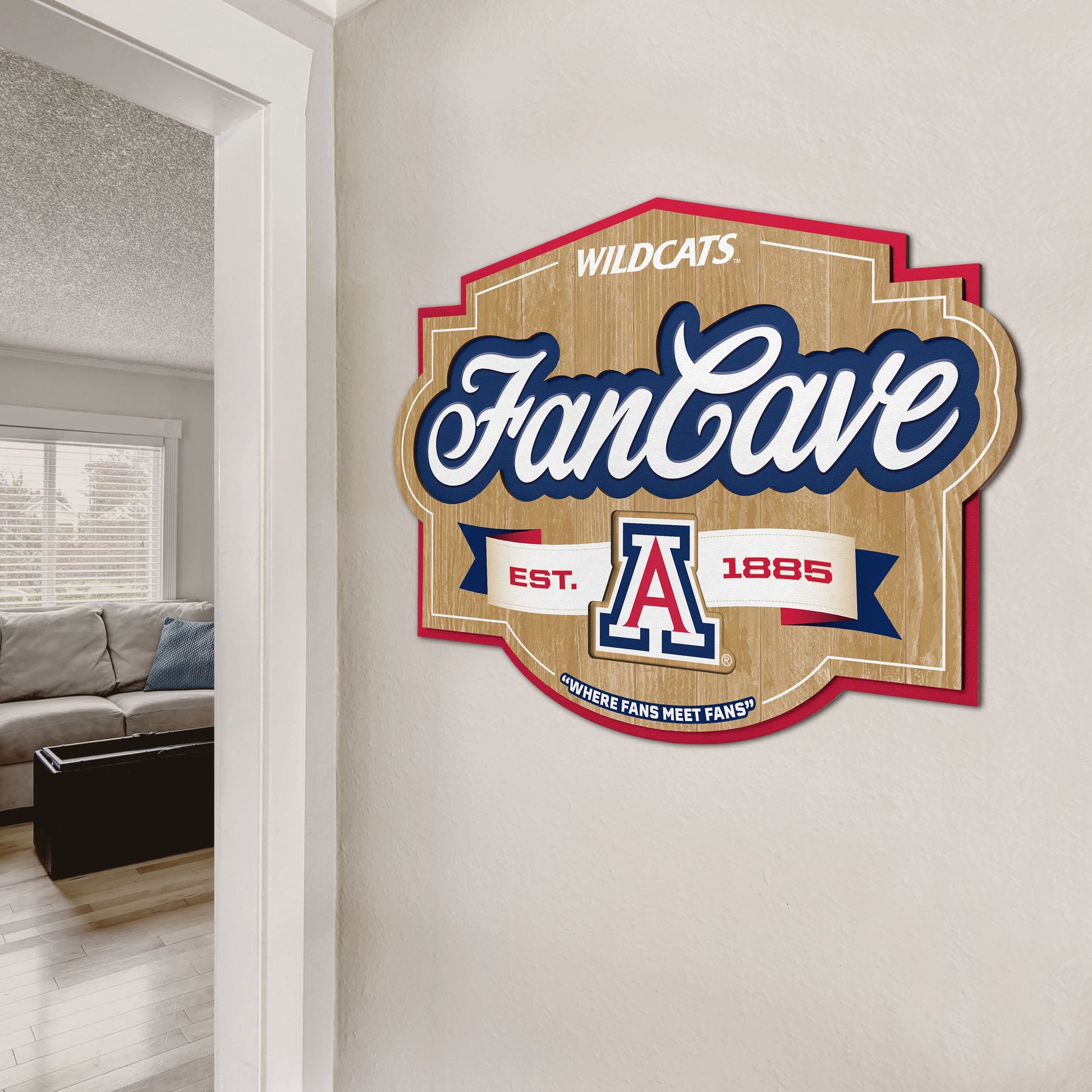 Arizona Wildcats Fan Cave Sign Alt 2