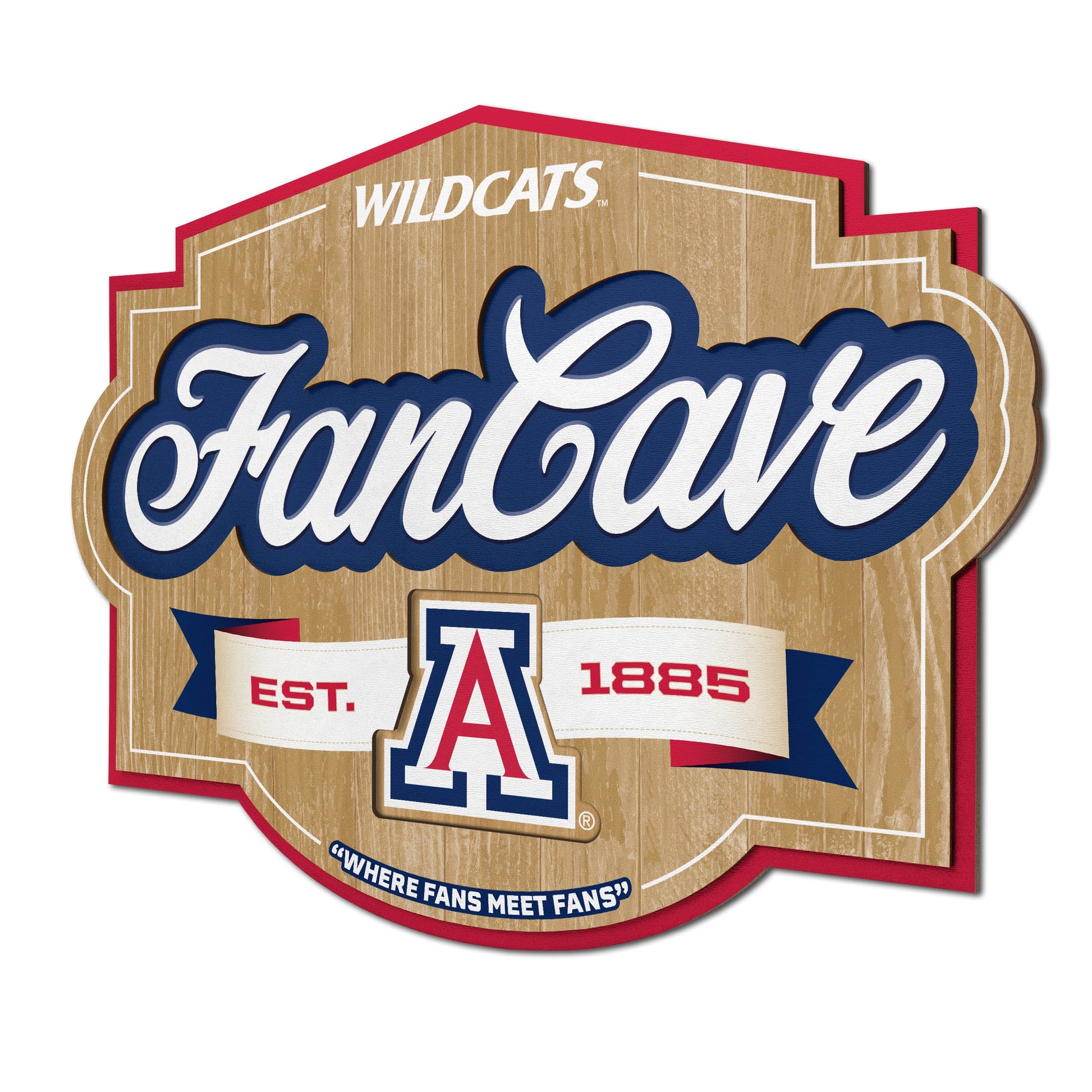 Arizona Wildcats Fan Cave Sign