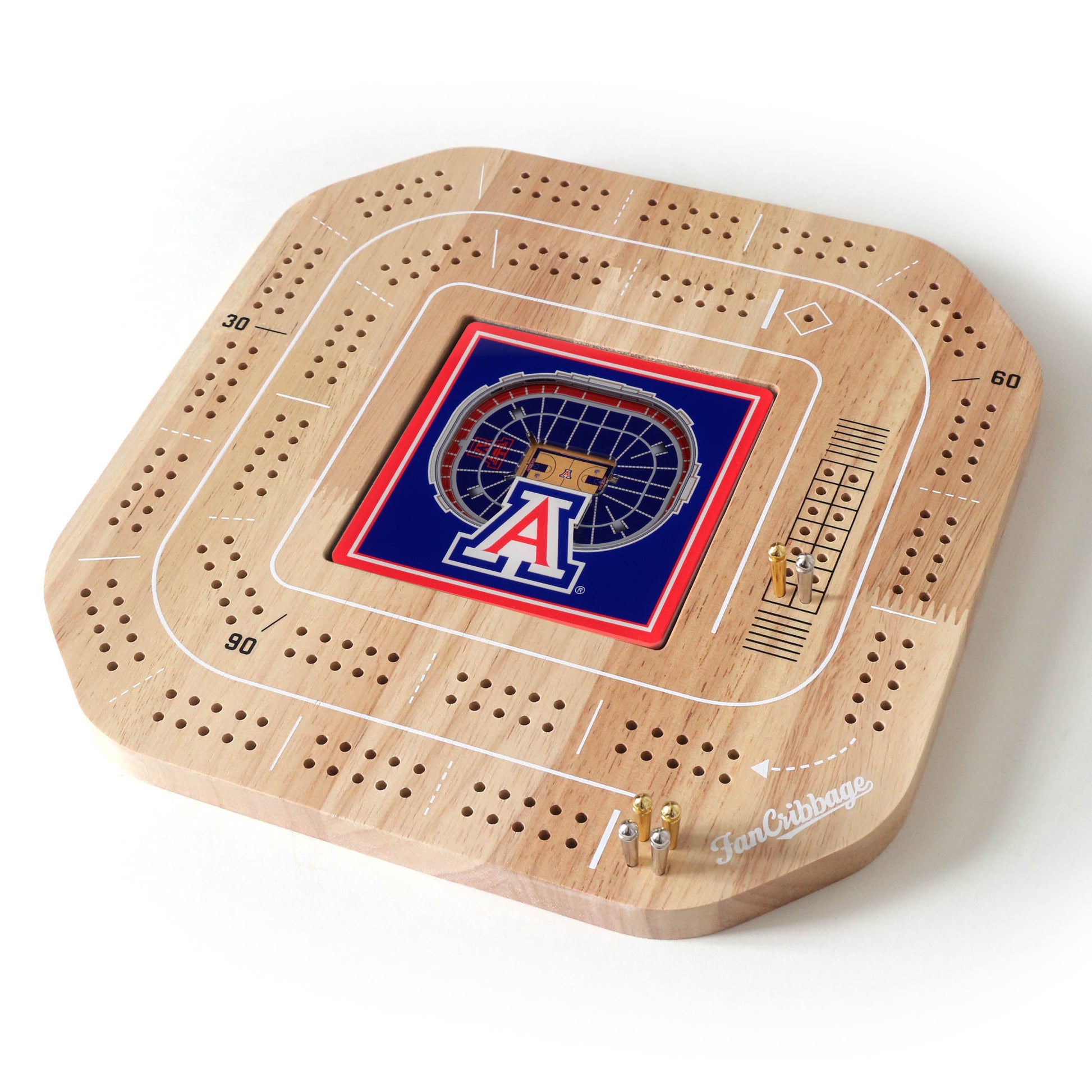 NCAA Arizona Wildcats StadiumView Cribbage