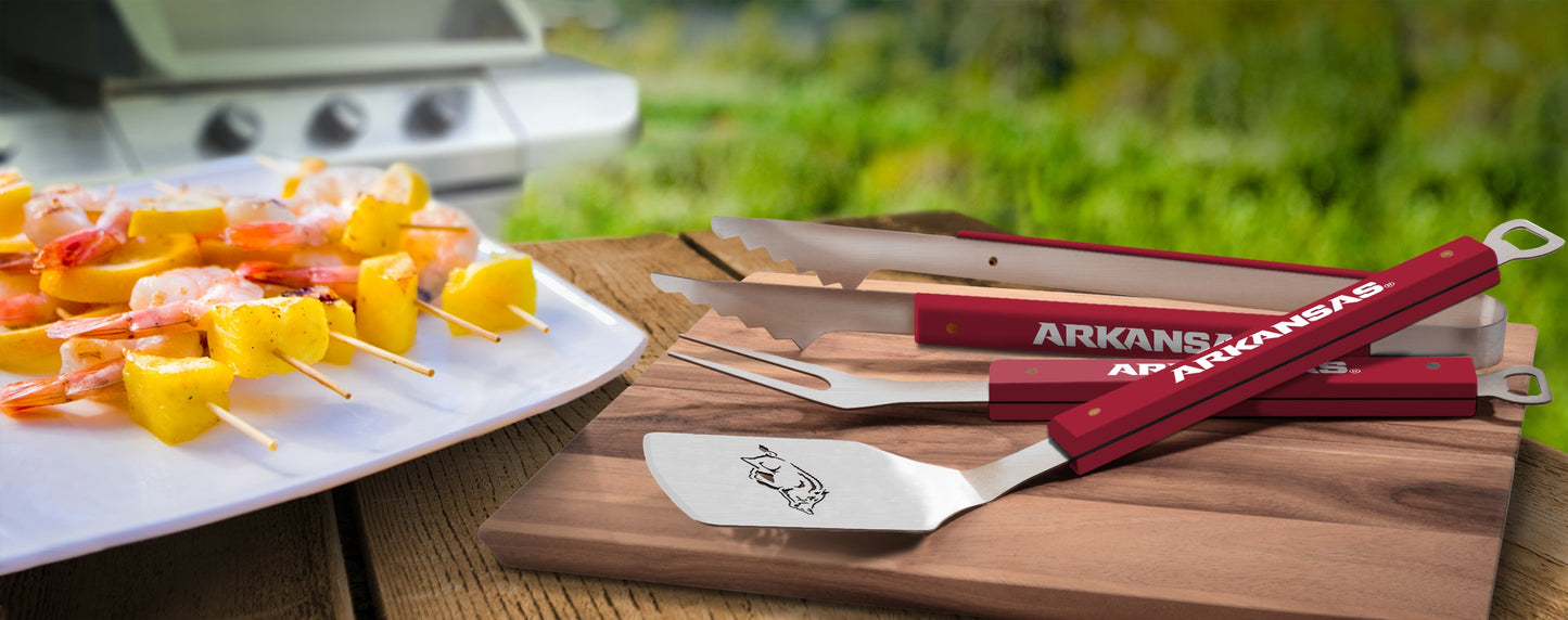 NCAA Arkansas Razorbacks Spirit Series 3-Piece BBQ Set - Alt View 1
