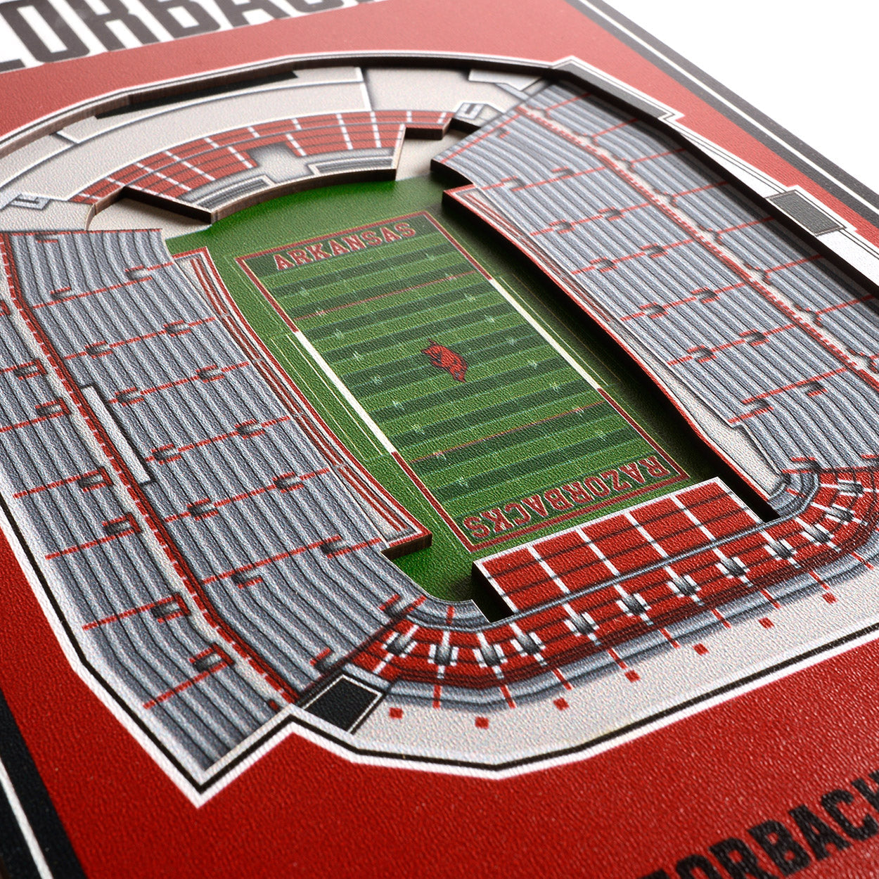 NCAA Arkansas Razorbacks 3D Stadium Banner 8' X 32'