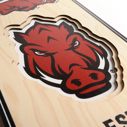 NCAA Arkansas Razorbacks 3D Stadium Banner 8' X 32'
