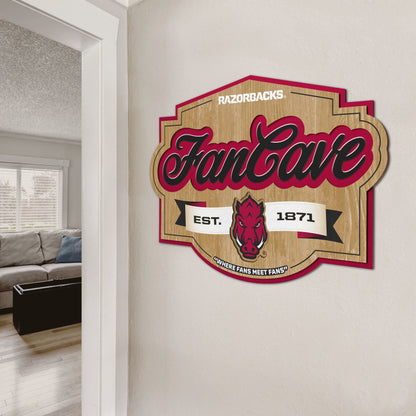 Arkansas Razorbacks Fan Cave Sign Alt 2