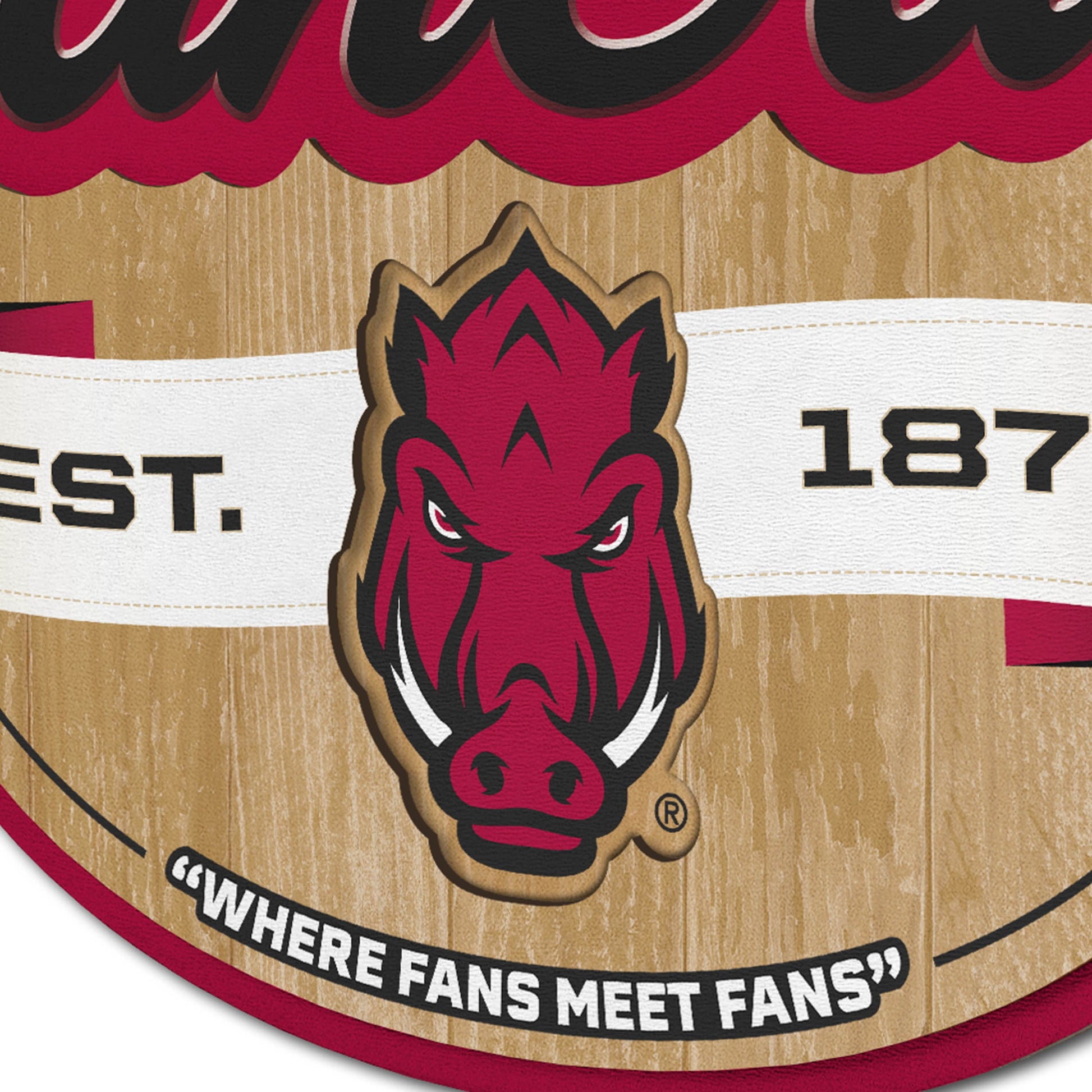 Arkansas Razorbacks Fan Cave Sign Alt 3