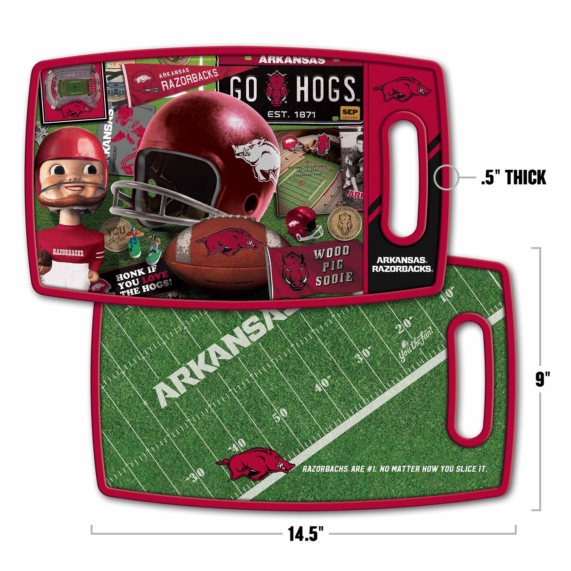 Arkansas Razorbacks Retro Series Cutting Board Alt 1