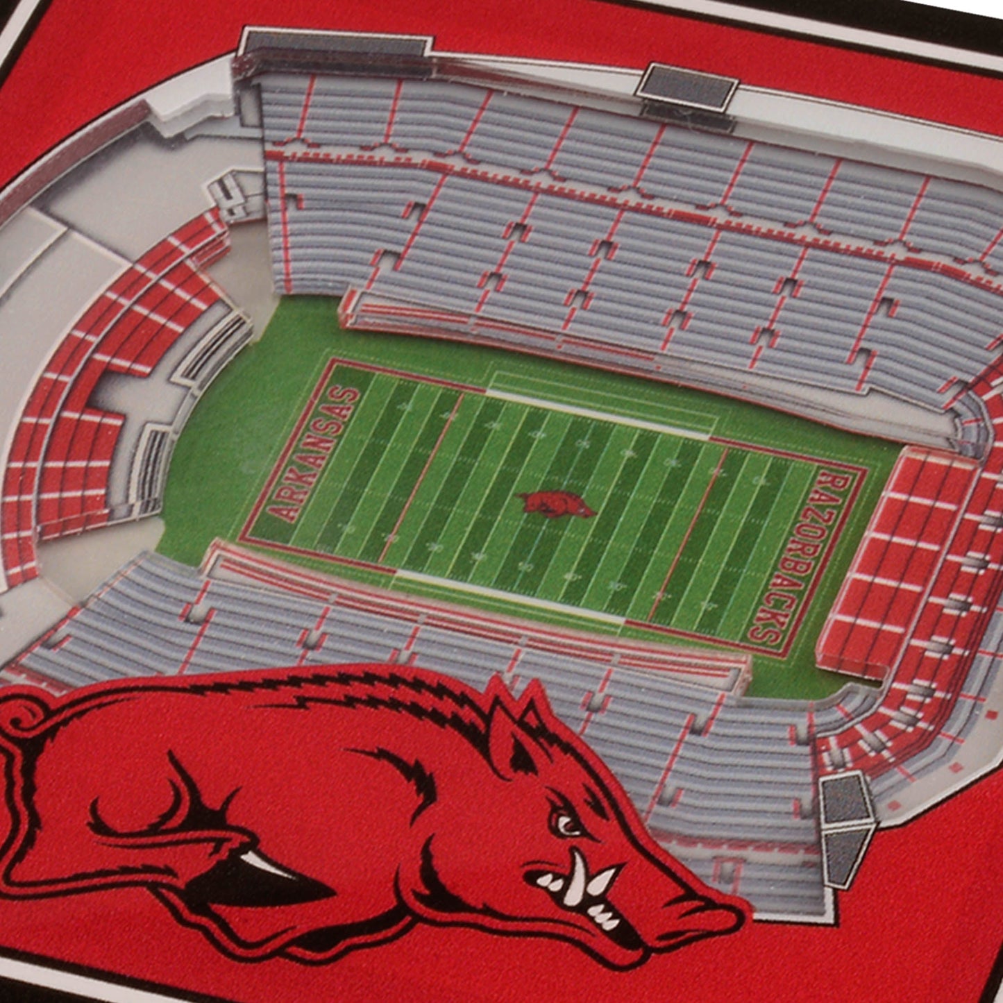 NCAA Arkansas Razorbacks StadiumView Cribbage