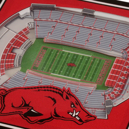 NCAA Arkansas Razorbacks StadiumView Cribbage