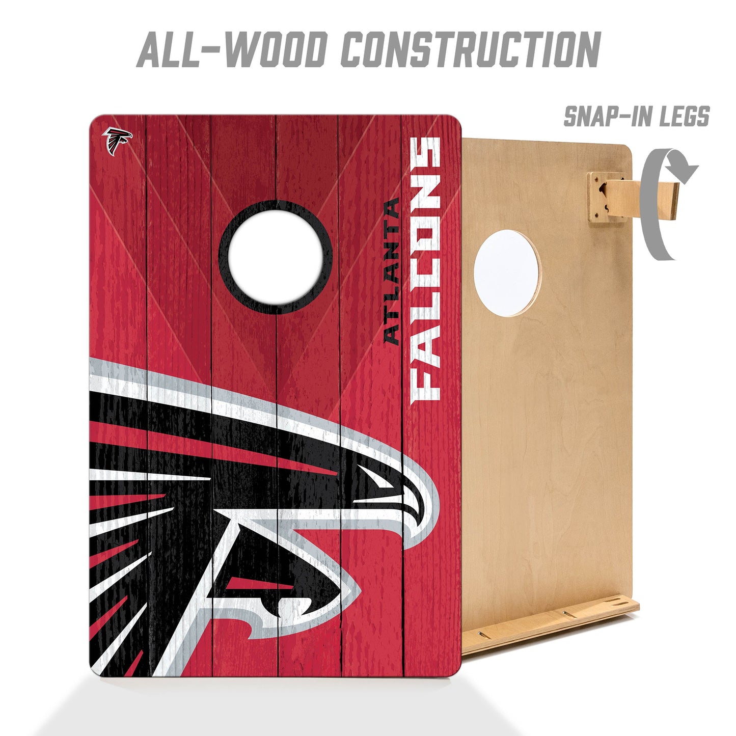 NFL Atlanta Falcons 2' X 3' All-Wood Cornhole Set - Alt 2