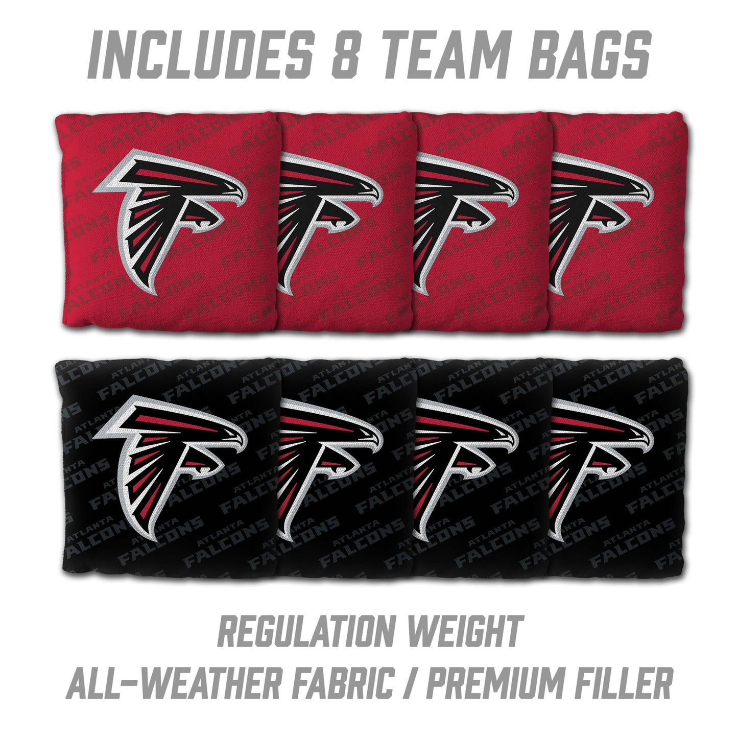 NFL Atlanta Falcons 2' X 3' All-Wood Cornhole Set - Alt 3