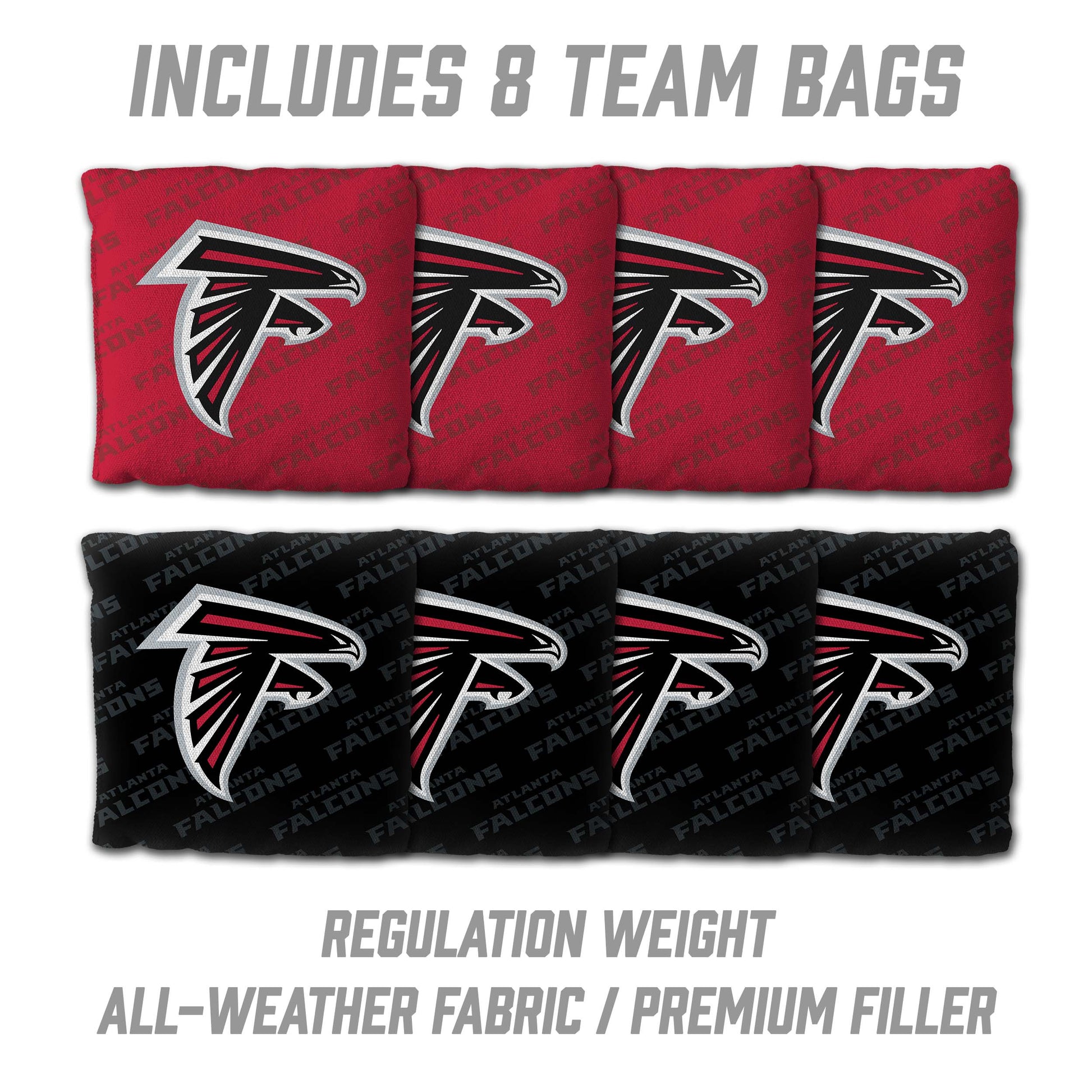 NFL Atlanta Falcons 2' X 3' All-Wood Cornhole Set - Alt 3