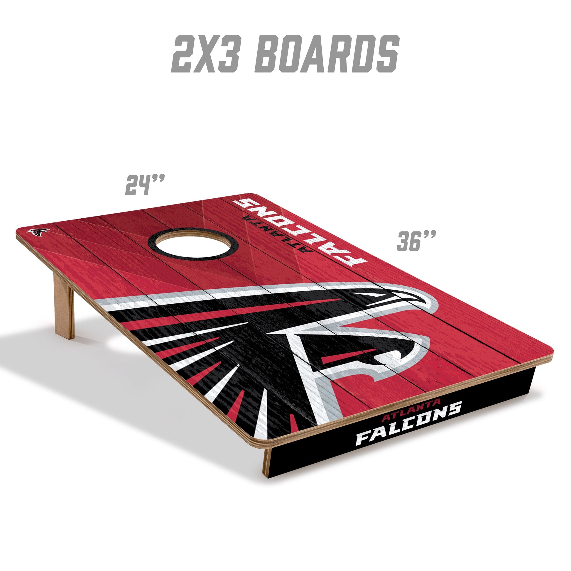 NFL Atlanta Falcons 2' X 3' All-Wood Cornhole Set - Alt 4