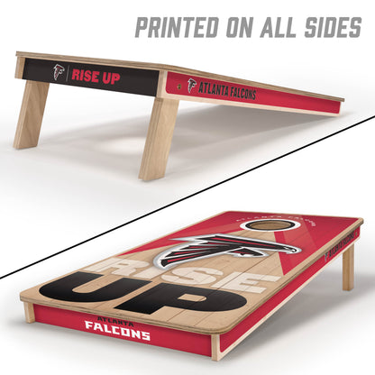 NFL Atlanta Falcons 2' x 4' All-Wood Cornhole Set